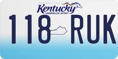 KY license plate 118RUK