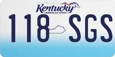 KY license plate 118SGS