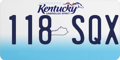 KY license plate 118SQX