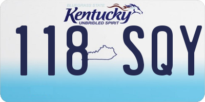 KY license plate 118SQY