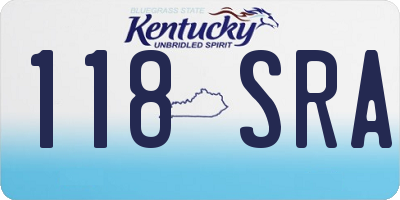 KY license plate 118SRA