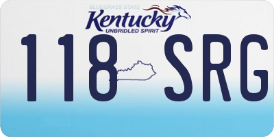 KY license plate 118SRG
