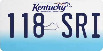 KY license plate 118SRI