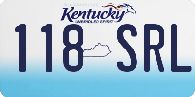 KY license plate 118SRL