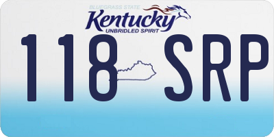 KY license plate 118SRP