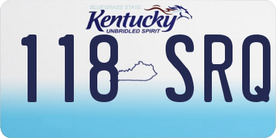 KY license plate 118SRQ