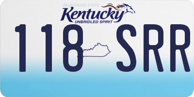 KY license plate 118SRR