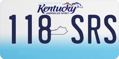 KY license plate 118SRS