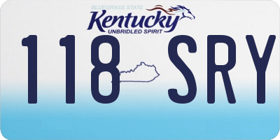 KY license plate 118SRY