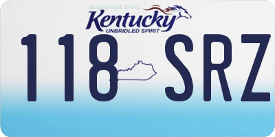 KY license plate 118SRZ