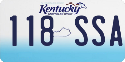 KY license plate 118SSA