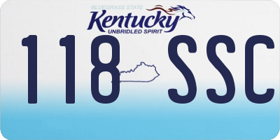 KY license plate 118SSC