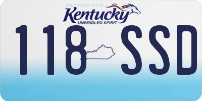 KY license plate 118SSD