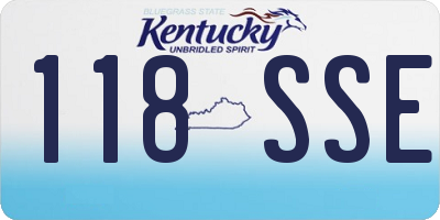KY license plate 118SSE