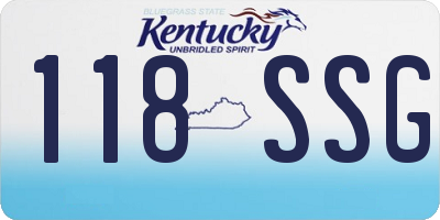 KY license plate 118SSG