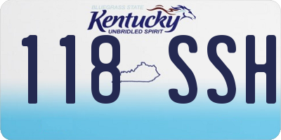 KY license plate 118SSH