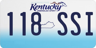 KY license plate 118SSI