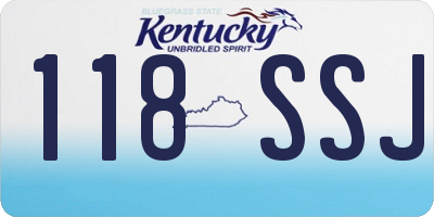 KY license plate 118SSJ