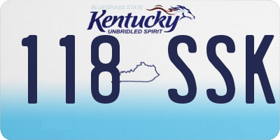 KY license plate 118SSK