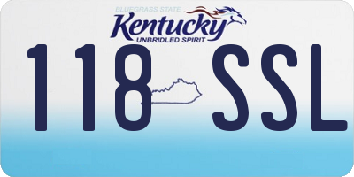 KY license plate 118SSL