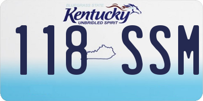 KY license plate 118SSM