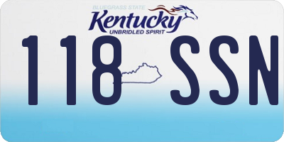 KY license plate 118SSN