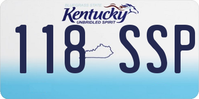 KY license plate 118SSP