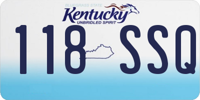 KY license plate 118SSQ