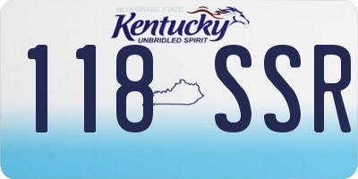 KY license plate 118SSR