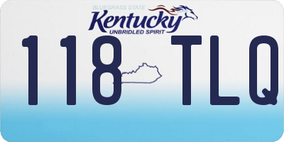 KY license plate 118TLQ
