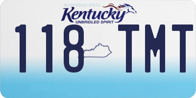 KY license plate 118TMT