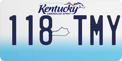 KY license plate 118TMY