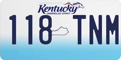 KY license plate 118TNM
