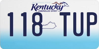 KY license plate 118TUP