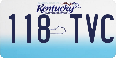 KY license plate 118TVC
