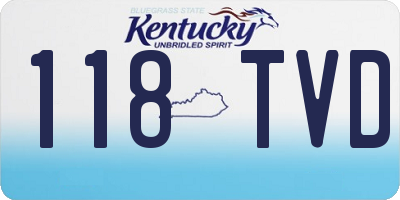 KY license plate 118TVD
