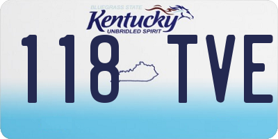 KY license plate 118TVE