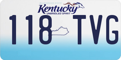 KY license plate 118TVG
