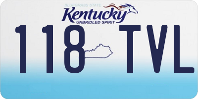 KY license plate 118TVL