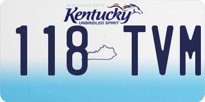 KY license plate 118TVM