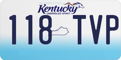 KY license plate 118TVP