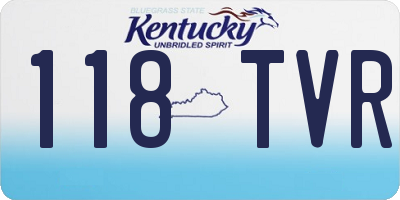 KY license plate 118TVR