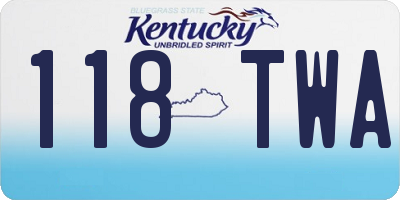 KY license plate 118TWA