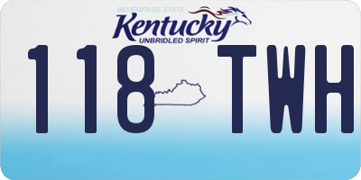 KY license plate 118TWH