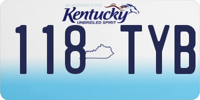 KY license plate 118TYB