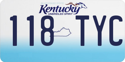 KY license plate 118TYC