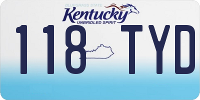 KY license plate 118TYD