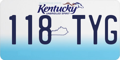 KY license plate 118TYG