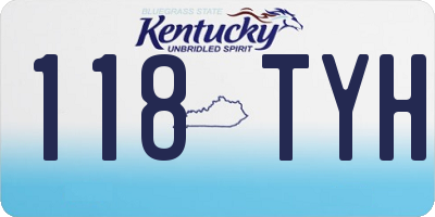 KY license plate 118TYH