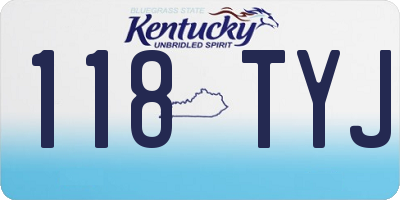 KY license plate 118TYJ
